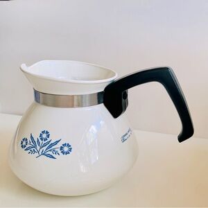 Vintage CORNING WARE blue cornflower 6 cup kettle no lid